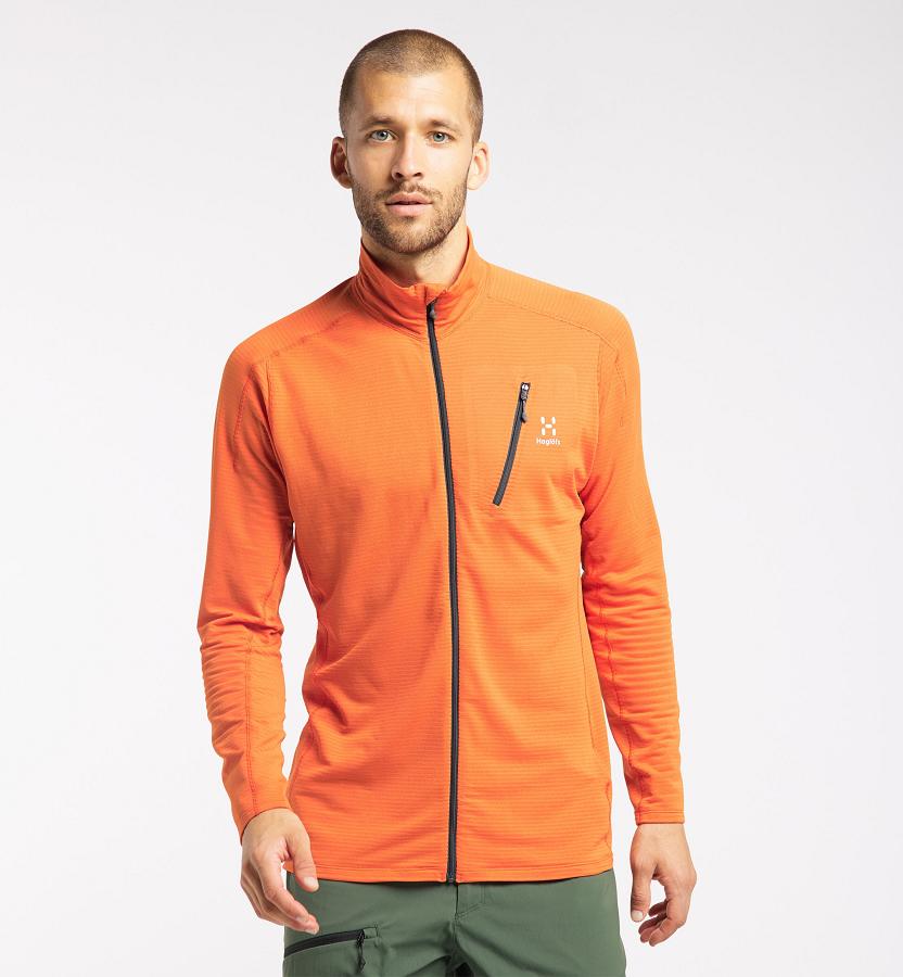 Haglöfs L.I.M Mid Layer Orange For Mens YXSFP7825 Australia